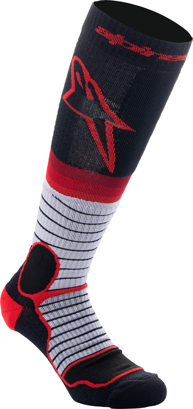 ALPINESTARS, Alpinestars MX Pro Socks - Black/Red/Gray, Large (Part #4701524-1215-L)