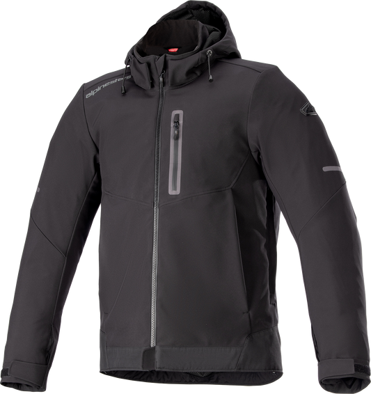Alpinestars Neo Waterproof Jacket in black, size XL, featuring a sleek design and waterproof material for outdoor protection.