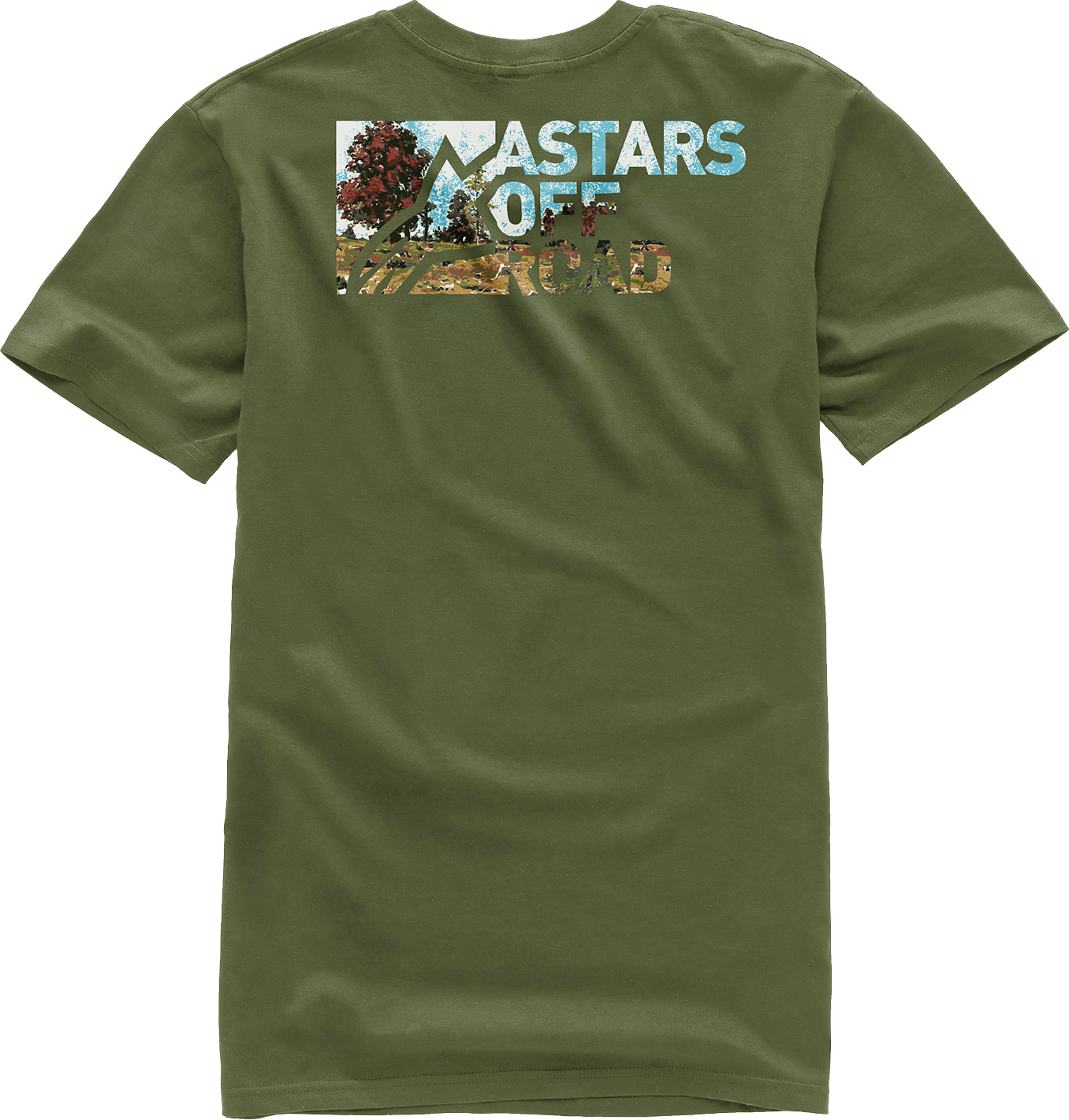 Alpinestars Painted T-Shirt in military green, XL size, featuring the brand's logo and design on soft cotton fabric.