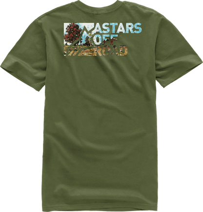 Alpinestars Painted T-Shirt in military green, XL size, featuring the brand's logo and design on soft cotton fabric.
