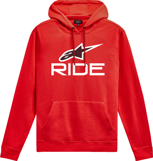ALPINESTARS, Alpinestars Ride 4.0 Pullover Hoodie 2XL - Red, White & Black with Front Logo