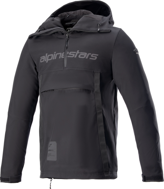 Alpinestars Sherpa Jacket 2XL black softshell with secure pockets, featuring a comfortable 3-layer design and stylish outdoor-ready look.