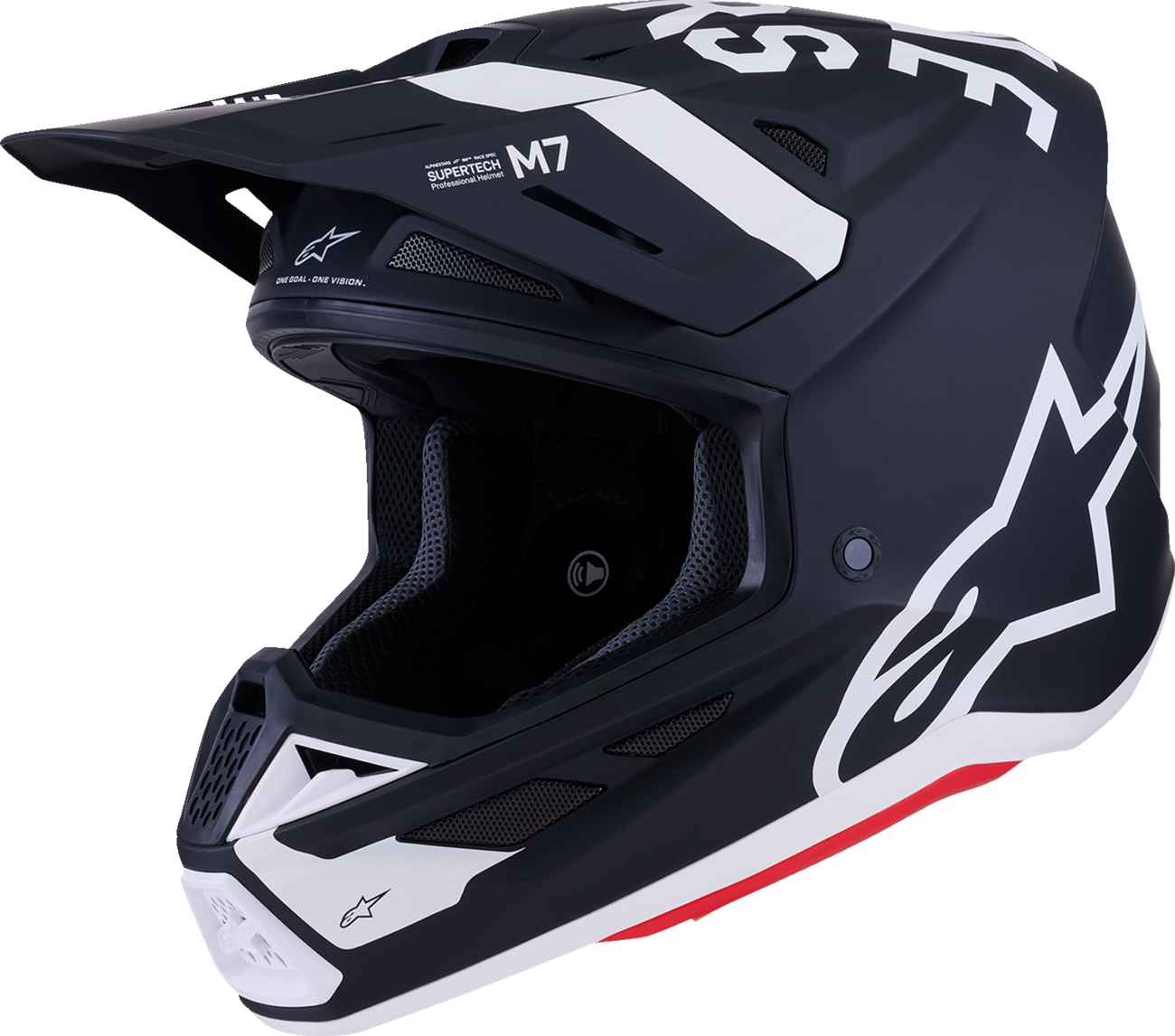 ALPINESTARS, Alpinestars SM7 Dasher Motorcycle Helmet - Matte Black/White, Medium