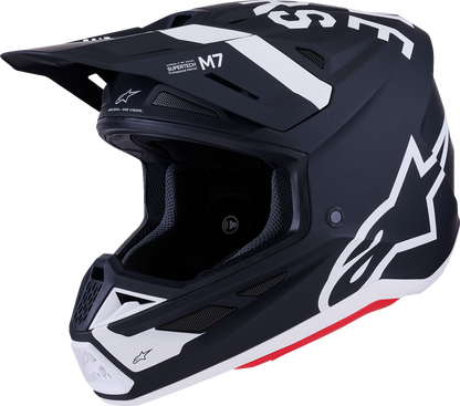 ALPINESTARS, Alpinestars SM7 Dasher Motorcycle Helmet - Matte Black/White, Medium