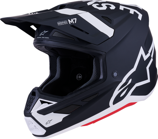 ALPINESTARS, Alpinestars SM7 Dasher Motorcycle Helmet - Matte Black/White, Medium