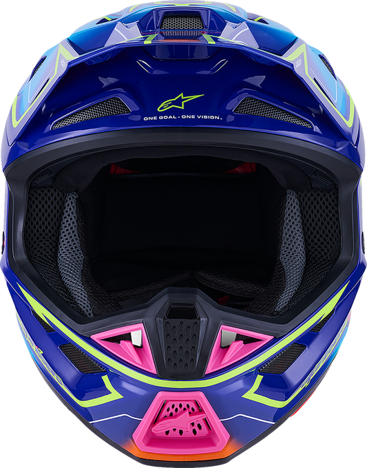 Alpinestars SM7 lightweight off-road racing helmet with ventilation and impact protection, medium size, shown from side view.