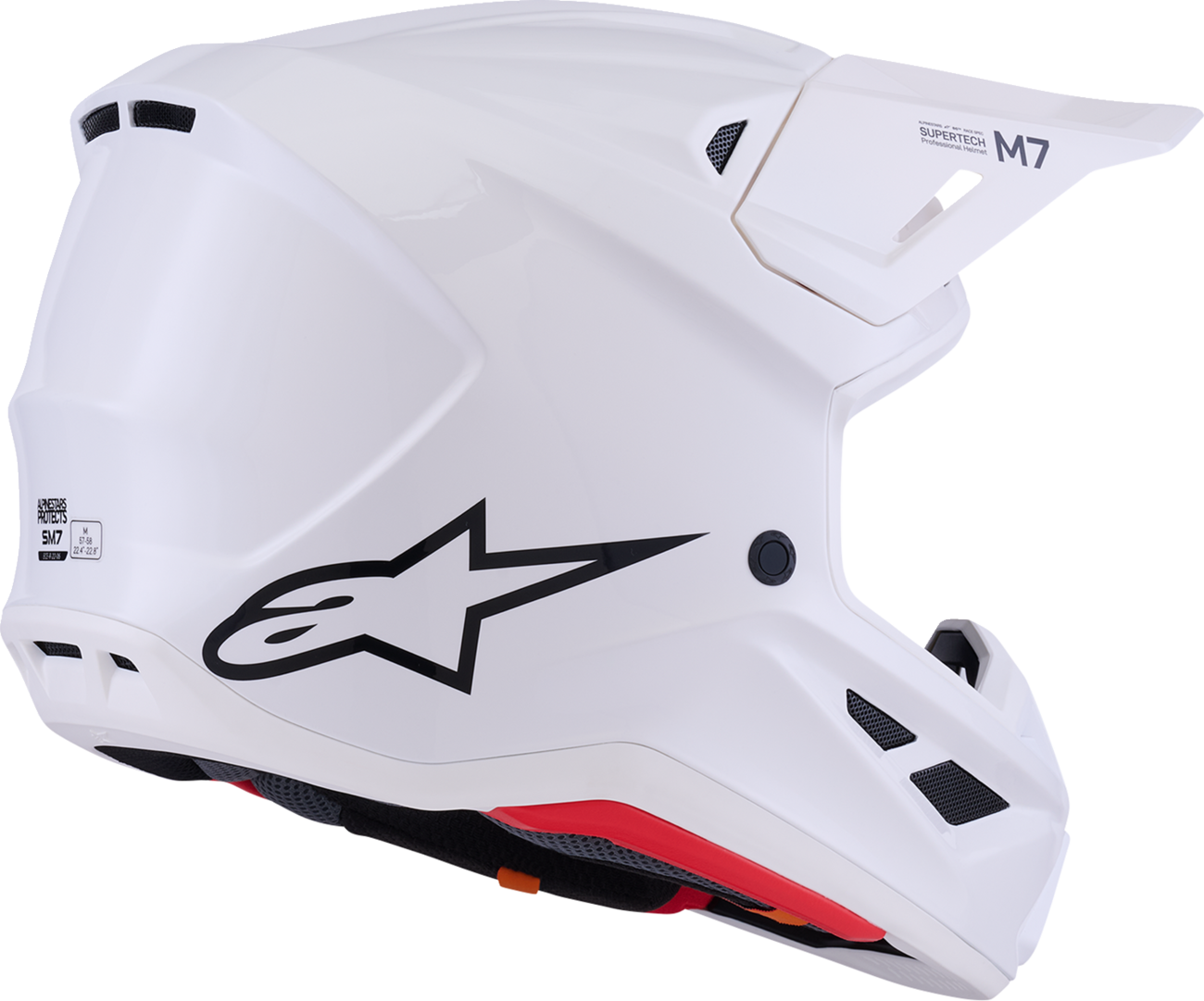 ALPINESTARS, Alpinestars SM7 Helmet - Solid Gloss White - Large