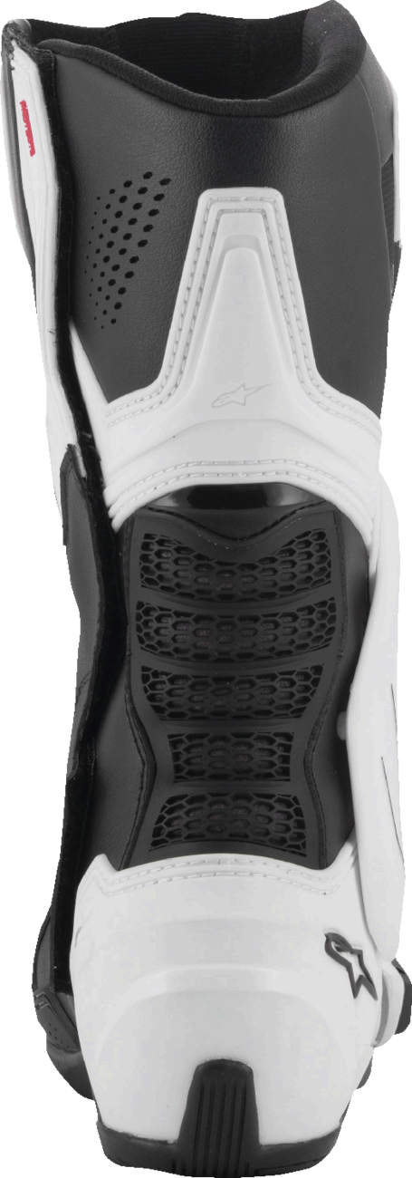 Alpinestars SMX-6 V3 vented motorcycle boots in black and white, US 7.5, with protective design and durable materials