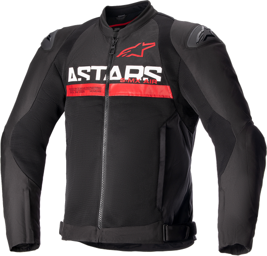 Alpinestars SMX Air motorcycle riding jacket in black and bright red, XL size, designed for versatile sport motorcycle riding.