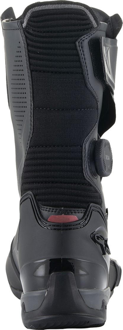 Alpinestars SP-X Boa motorcycle boots in black, EU size 42, featuring a robust design and secure fastening system.