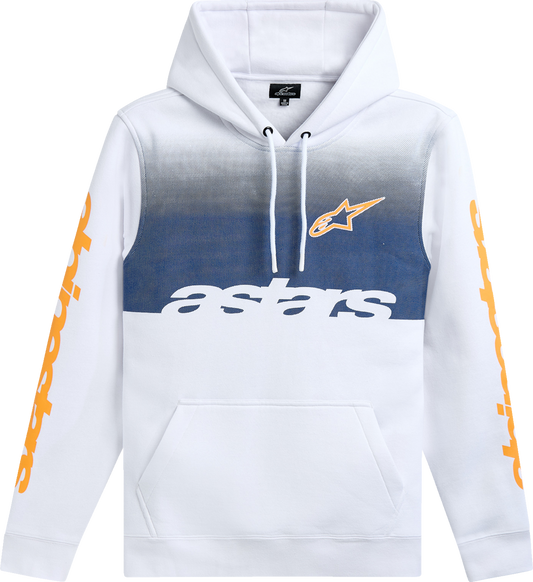 Alpinestars Specter Pullover Hoodie in white, XL, made of comfortable cotton-poly blend with graphic design.