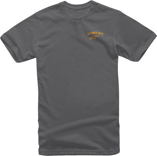 Alpinestars Speedway T-Shirt in charcoal, 2XL, featuring a comfortable cotton fabric with graphic design, casual fit.