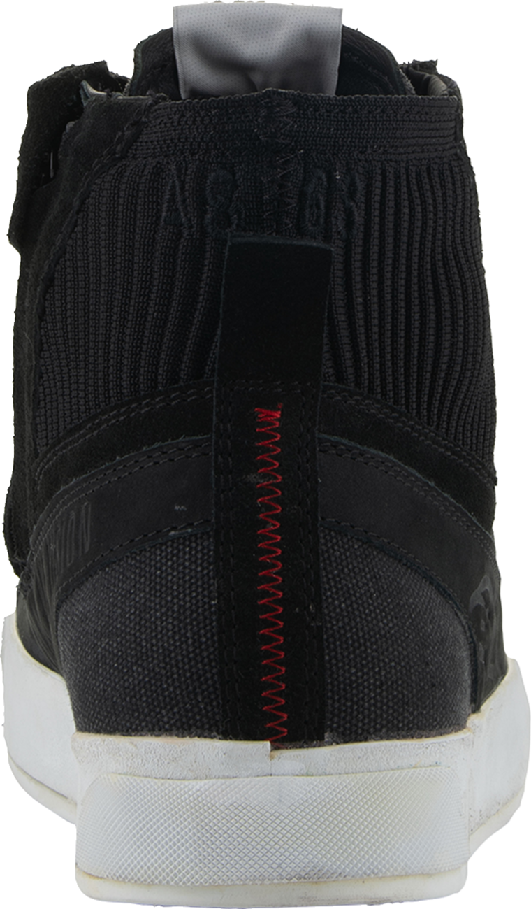 Alpinestars Stated Shoes in black, US 10.5, durable urban motorcycle footwear with protective design and sturdy sole.