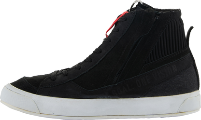 Alpinestars Stated shoes in black for men, US 10.5, durable urban motorcycle footwear with sturdy design and protective features.