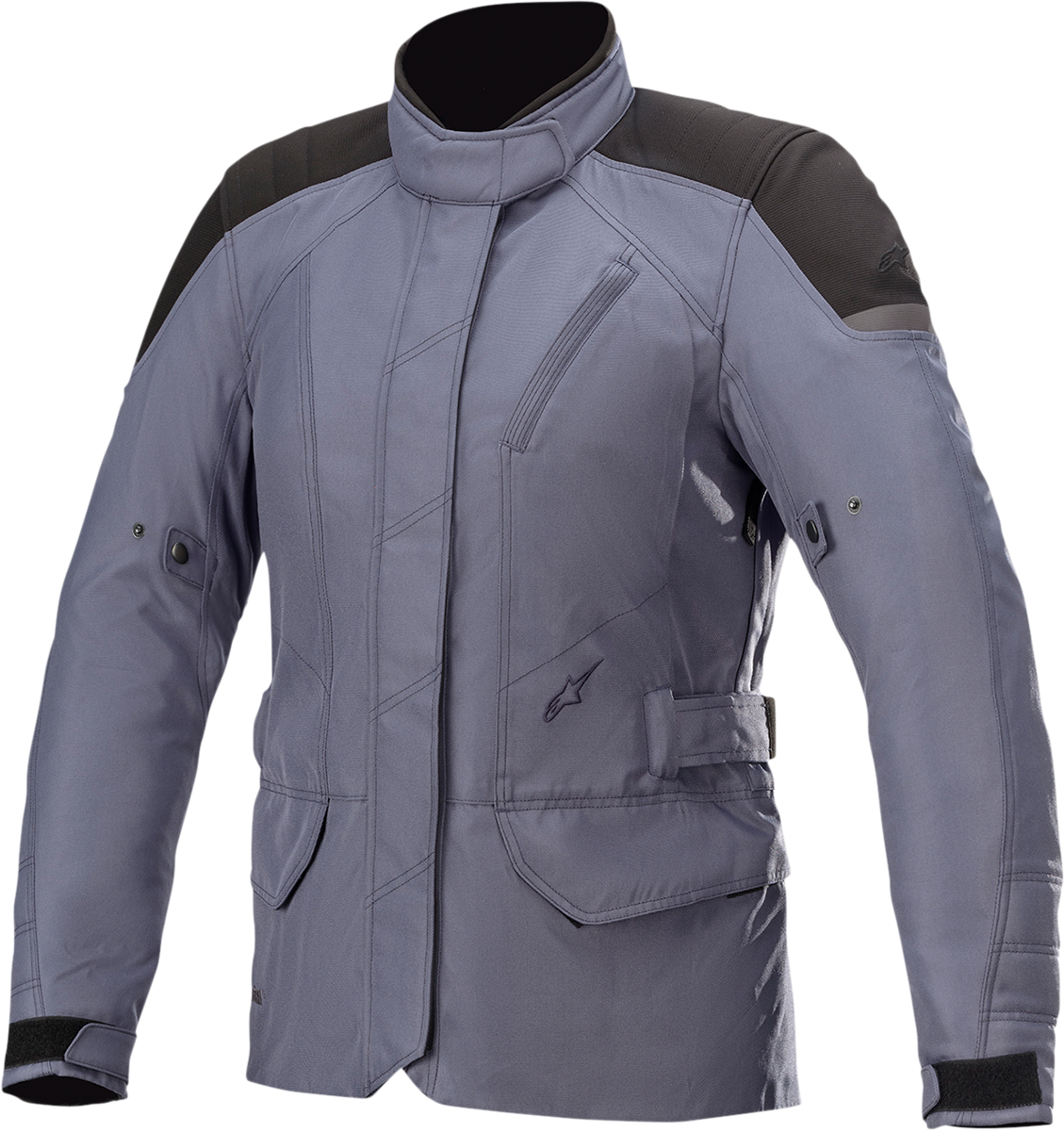 Alpinestars Stella Gravity Jacket in gray, size small, featuring waterproof fabric and Level 1 armor protection.