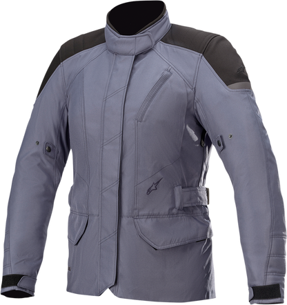 Alpinestars Stella Gravity Jacket in gray, size small, featuring waterproof fabric and Level 1 armor protection.