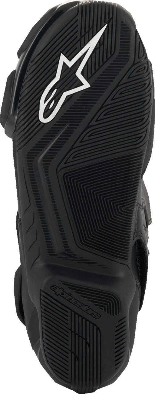 Alpinestars Stella SMX-6 V3 vented motorcycle boots in black, US 8.5, featuring protective design and sturdy construction.