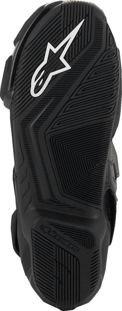 Alpinestars Stella SMX-6 V3 vented motorcycle boots in black, US 8.5, featuring protective design and sturdy construction.