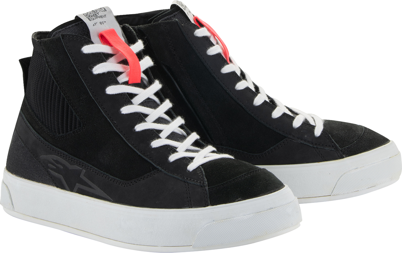 Alpinestars Stella Stated Podium women's urban riding sneakers in black, US 7.5, with sleek design and breathable material.