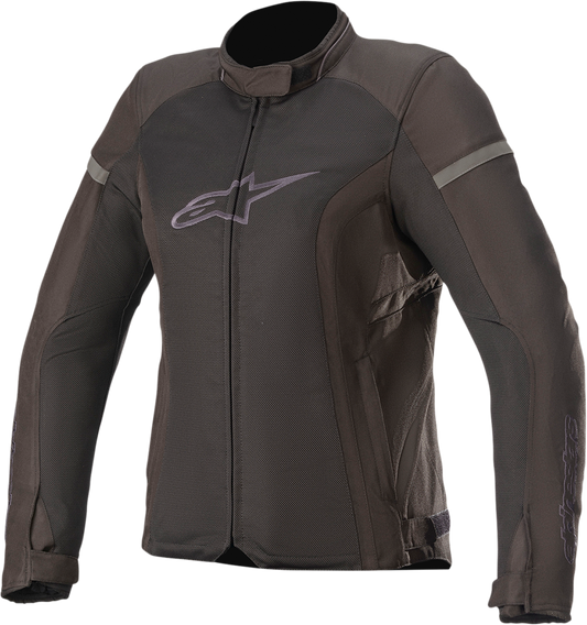 Alpinestars Stella T-Kira v2 Air Motorcycle Jacket in black and tar gray, 2XL, with durable protective riding gear features.