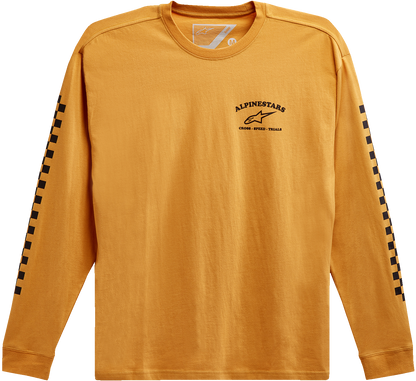 ALPINESTARS, Alpinestars Sunday Long-Sleeve T-Shirt - Gold, Large - Part No. 12137184059L