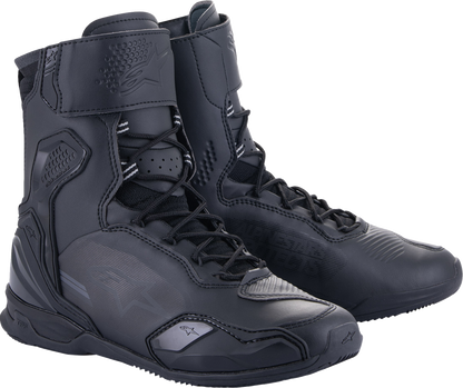 Alpinestars Superfaster Shoe in black, US size 9, featuring a sleek design and durable construction.