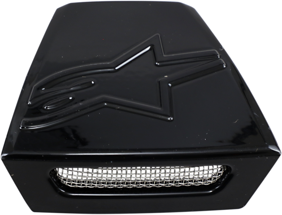 Alpinestars Supertech M8/M10 rear vent frame in glossy black, designed for motorcycle racing helmets with part number 89832191180OS.