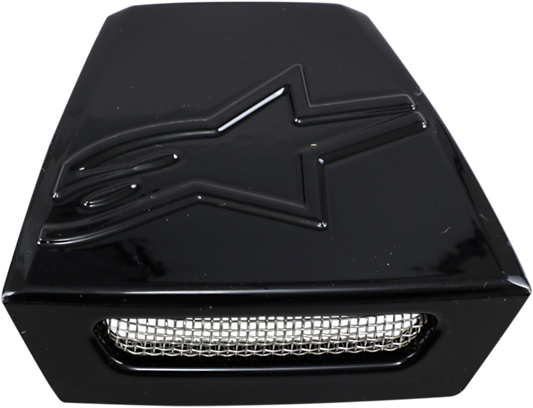 Alpinestars Supertech M8/M10 rear vent frame in glossy black, designed for motorcycle racing helmets with part number 89832191180OS.