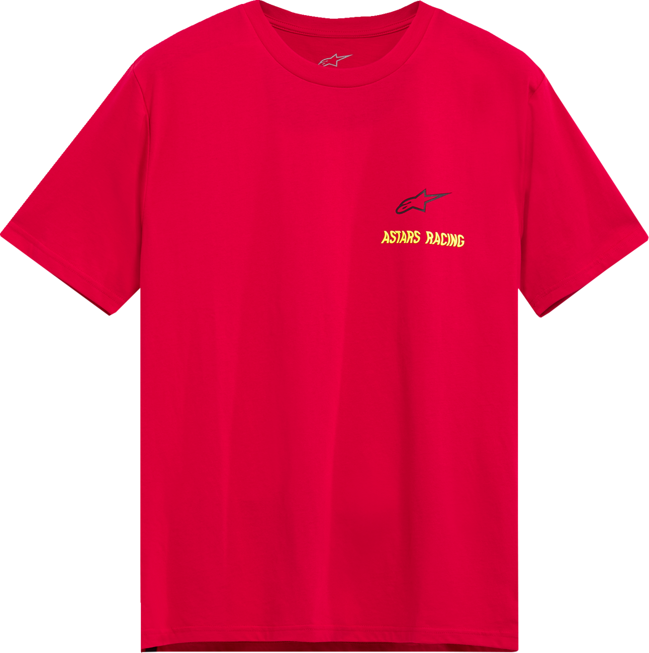 Red Alpinestars Swerve CSF T-Shirt in 2XL, featuring the Alpinestars logo and casual fit, displayed on a plain background.