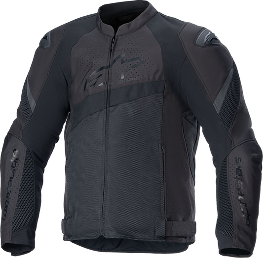 Alpinestars T-GP Plus R v4 Airflow motorcycle jacket in black, small size, featuring lightweight, breathable design and protective padding.