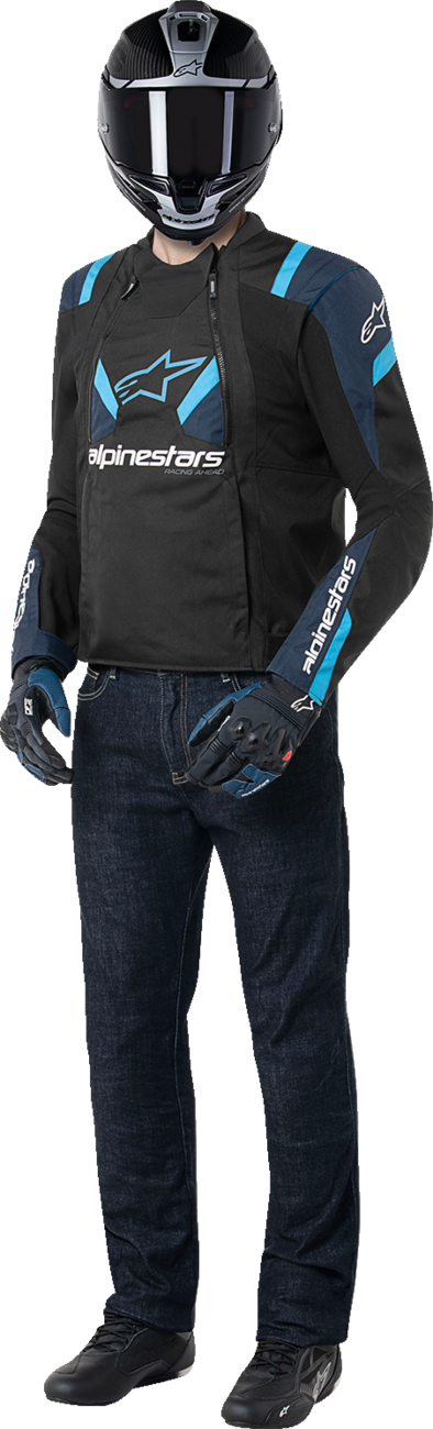 Alpinestars T-Stunt Air motorcycle jacket in XL with breathable mesh, removable sleeves, and waterproof inner compartment.