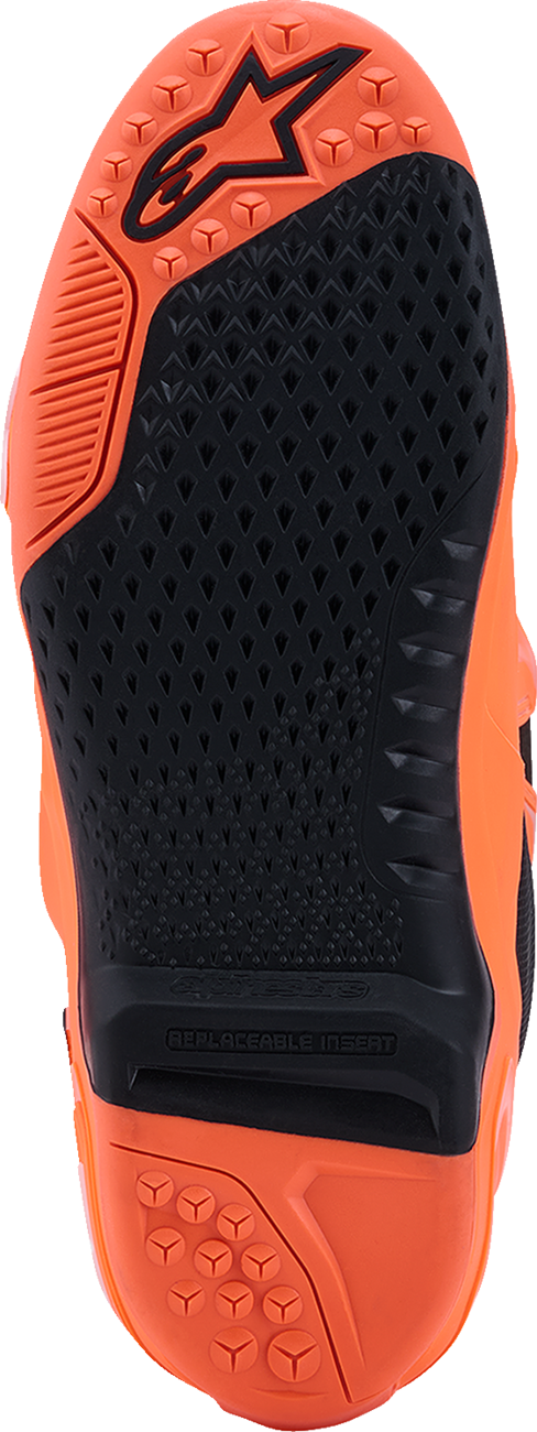 ALPINESTARS, Alpinestars Tech 10 Supervented Boots - Fluorescent Orange/Black/White, US 7 / EU 40.5