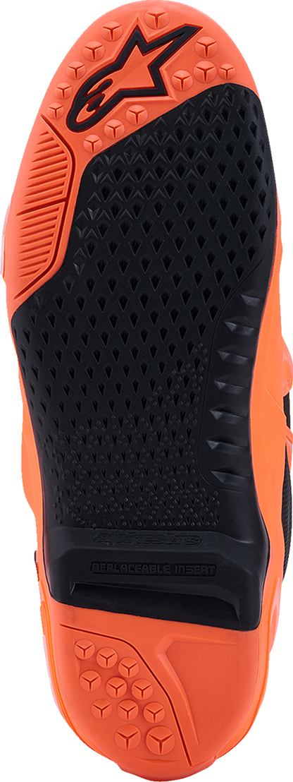 ALPINESTARS, Alpinestars Tech 10 Supervented Boots - Fluorescent Orange/Black/White, US 7 / EU 40.5