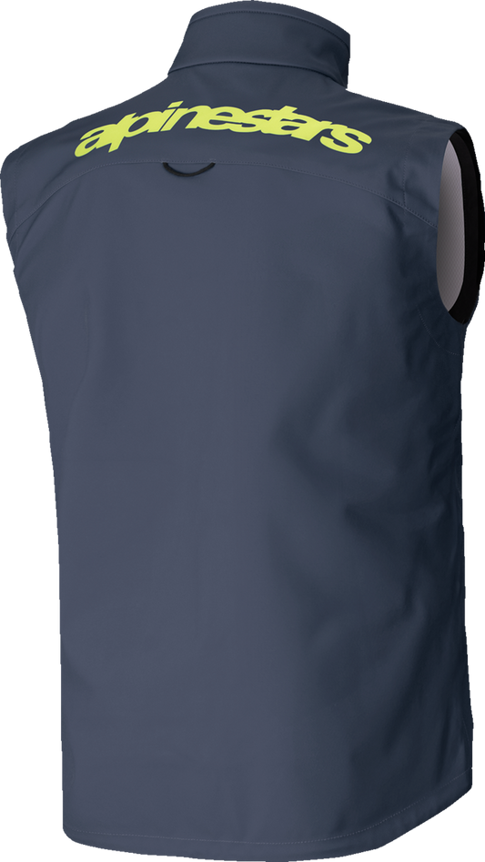 Alpinestars Techstar Softshell Vest in gray, medium size, featuring a lightweight, protective design for motorcycling or outdoor activities.