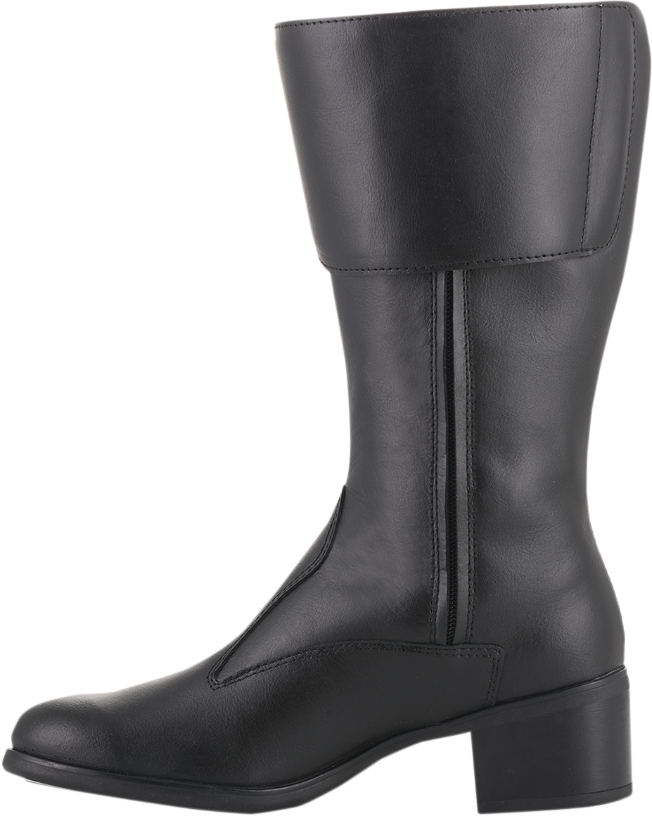 Alpinestars Vika v2 waterproof women's motorcycle boots in black, US 5.5 / EU 36, with sturdy design and waterproof features.