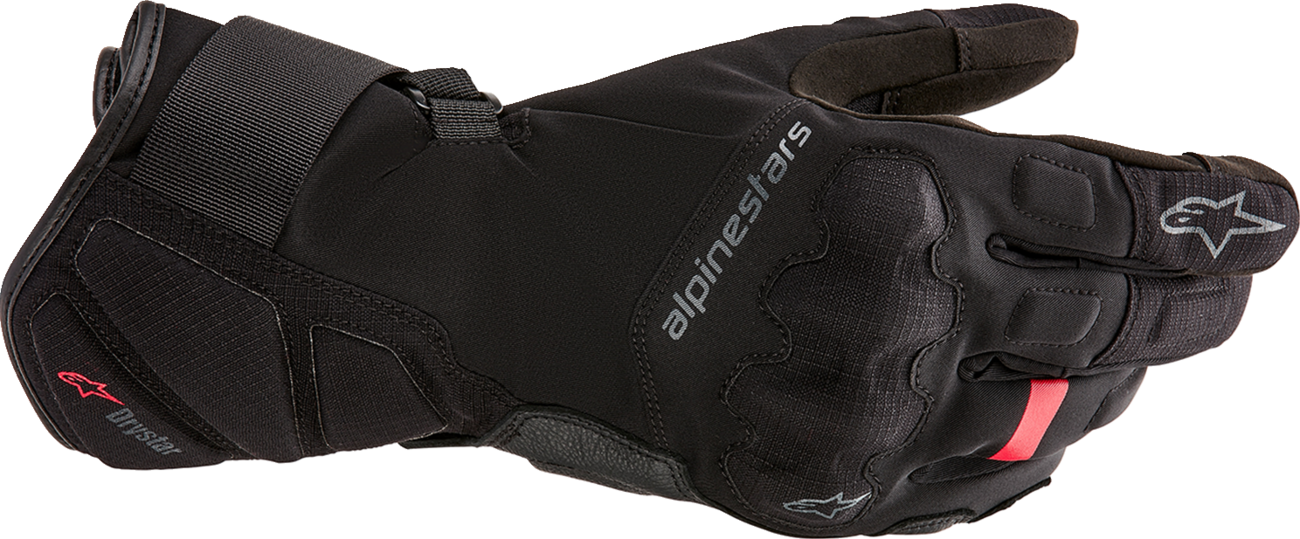 Alpinestars W-7 V2 Drystar winter gloves in black, size 3XL, showing the insulated design and branding on the back.