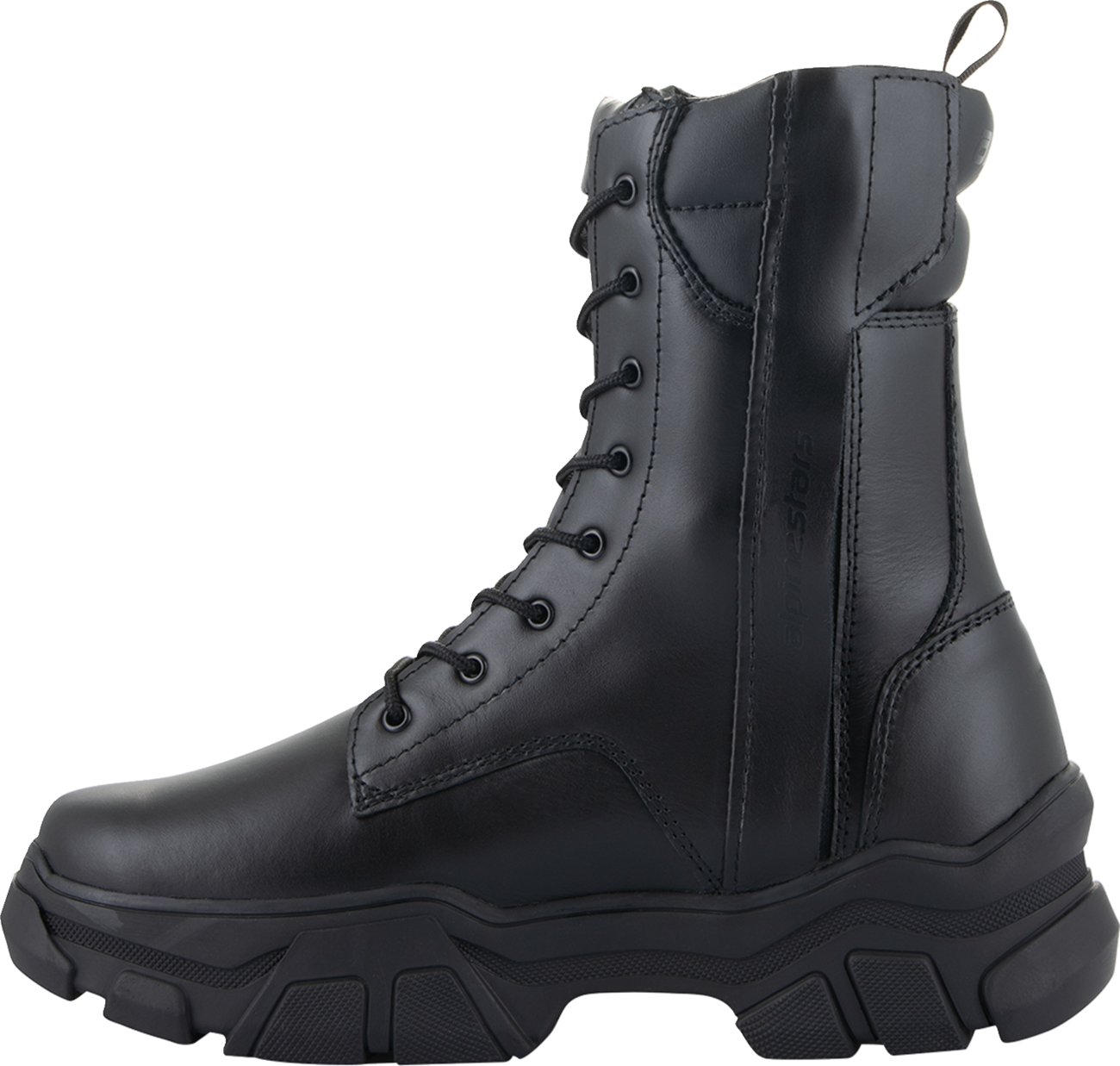 Alpinestars Women's Ava Black Motorcycle Boots EU 40 with sturdy design and ankle support, side zipper, and reinforced toe.