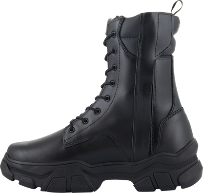 Alpinestars Women's Ava Black Motorcycle Boots EU 40 with sturdy design and ankle support, side zipper, and reinforced toe.