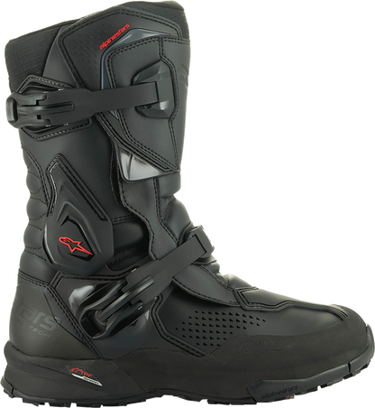 Alpinestars XT-8 Gore-Tex adventure enduro boots in black, US 7.5, featuring durable waterproof design for off-road riding.