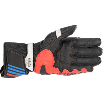 Alpinestars Honda GP Plus R v2 Gloves - Black/Bright Red/Blue - Howling Moto