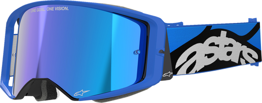 ALPINESTARS GOGGLES, Alpinestars GOGGLES Supertech Stream Blue Mirror Lens with ABS Vision - Part 5100625-7271