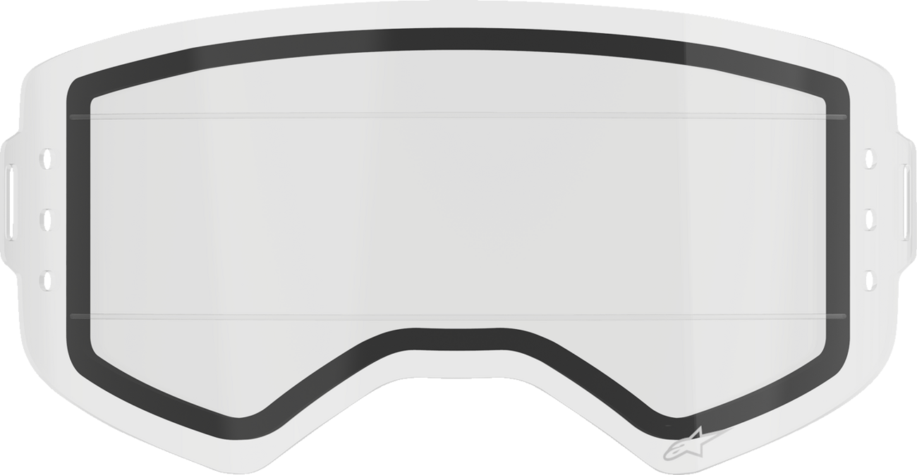Alpinestars GOGGLES Supertech Wide Vision Roll-Off Lens with dual-pane clear lens for motocross or off-road riding.