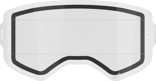 Alpinestars GOGGLES Supertech Wide Vision Roll-Off Lens with dual-pane clear lens for motocross or off-road riding.