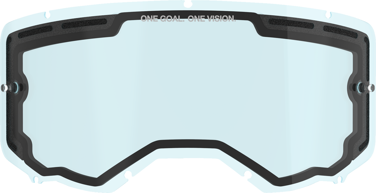 Alpinestars Goggles with blue dual-pane Vision 8, Vision 5, and Vision 3 lenses, featuring a sleek frame and adjustable strap.