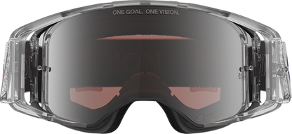 ALPINESTARS GOGGLES, Alpinestars Supertech Goggle Merica 25 - Red/Blue with Silver/Copper Accents, Part #5105226-3720