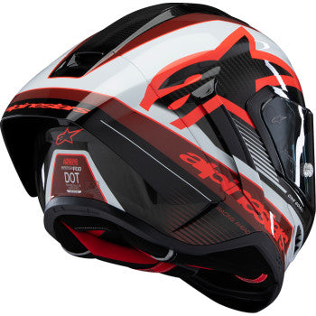 Alpinestars Supertech R10 Team Helmet Black/Carbon Red/Gloss White - Howling Moto
