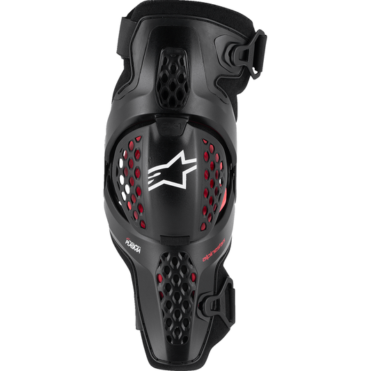 Alpinestars SX-1 Plasma Knee Guards - Black/Red/Cool Gray - S/M - Howling Moto