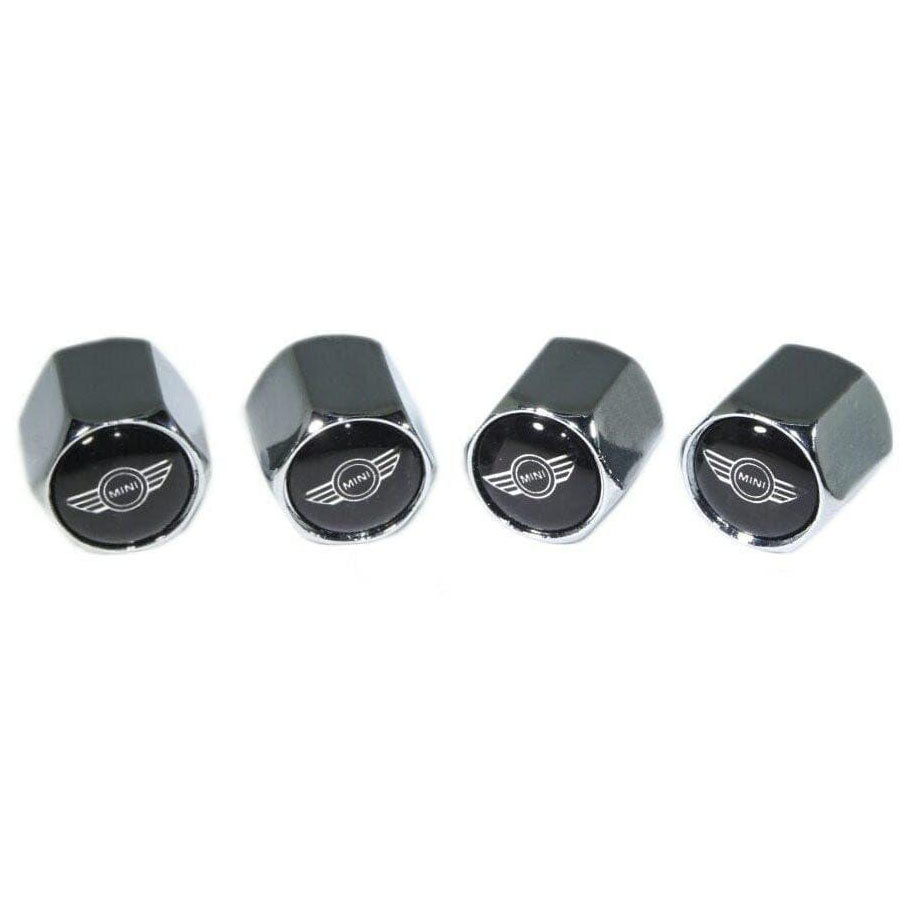 Chrome Valve Stem Tire Caps, Style: Mini - Howling Moto