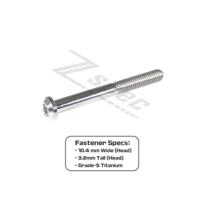 ZSPEC M6-1.0x60mm Dress-Up Bolt® Fastener, Angled Head, Titanium Grade-5, Per Each - Howling Moto