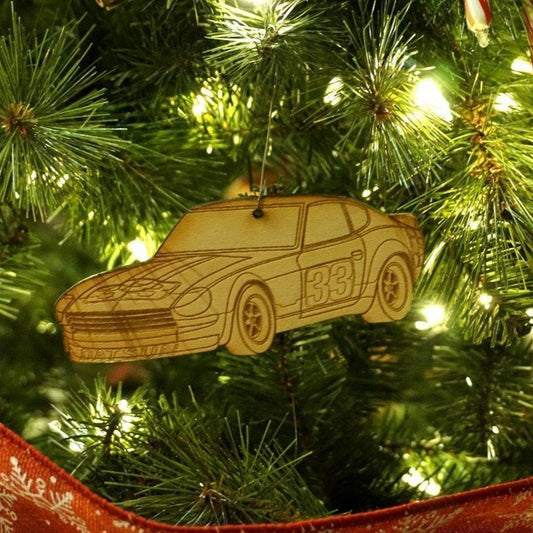 ZSPEC Laser-Engraved Birch Ornament, Style: Datsun 240z/260z/280z S30, ~5-inch Wide - Howling Moto